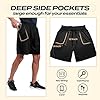 BOOJO 5 Pack Gym Shorts Men with Pockets UK Sports Breathable for Running Training(Black+Black+Dark Grey+Navy+Light Grey,3XL) #4