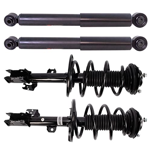 Image of TRQ Front and Rear Complete Strut Assembly & Shock Absorber Kit Complete Strut & Coil Spring Assembly Compatible with 2014-2019 Toyota Highlander