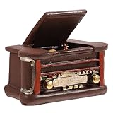Mini instrument de musique : avec son design unique et chic, votre mini-maison un aspect chaleureux et vintage, idéal pour une maison de poupée ou une maison de poupée avec tourne-disque miniature