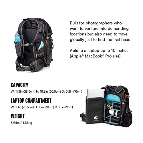 Shimoda Explore v2 30 Backpack, Mid-Size Outdoor Photography Travel Camera Pack with Carry-On Ready Design, Anti-Theft Camera Access, Modular Core Unit Compatibility, 16-inch Laptop Sleeve, Black by Shimoda - Image 3
