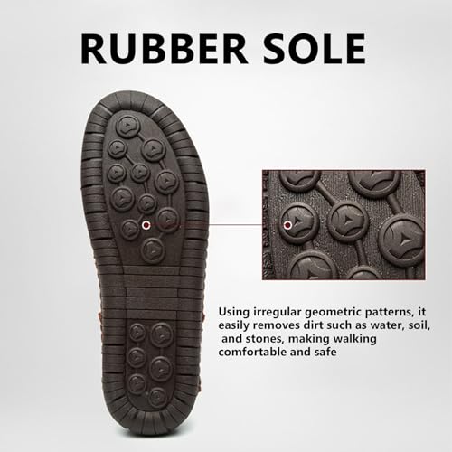 Men Shoes Casual Slip On Loafers Lightweight Classic Slippers Flat Suede Leather Sneakers for Walking Driving3