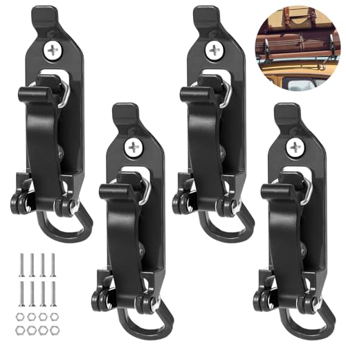 Faankiton 4PCS Roof Rack Mount Kit, Metal Rubber Clamps Shovel Holder Clamp, Quick Release Axe Holder, Black - Image 2