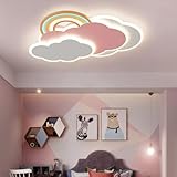 Design creativo: Lampada a soffitto per la stanza dei bambini con nuvole e arcobaleni come elementi di stile principali, può evocare istantaneamente l'infanzia interiore delle persone, particolarmente adatta per la stanza dei bambini, per creare un'atmosfera piena di immaginazione e sogno per lo spazio di crescita dei bambini.