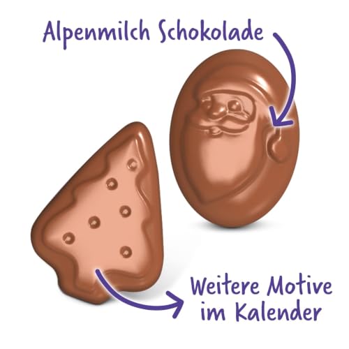 Milka Adventskalender, 24 Türchen mit Alpenmilch Schokolade, 90 g – Ansicht 2