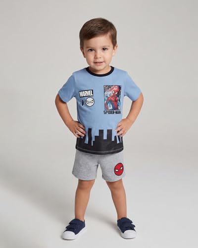 Image of Marvel Boys' Short Sleeve Crew Neck T-shirt and Shorts Set