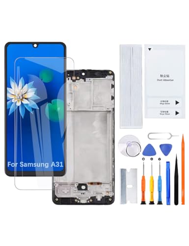 H&LYCYJ Pantalla de repuesto para Samsung Galaxy A31 TFT A315F A315F/DS A315G/DS LCD con marco (sin huellas dactilares)