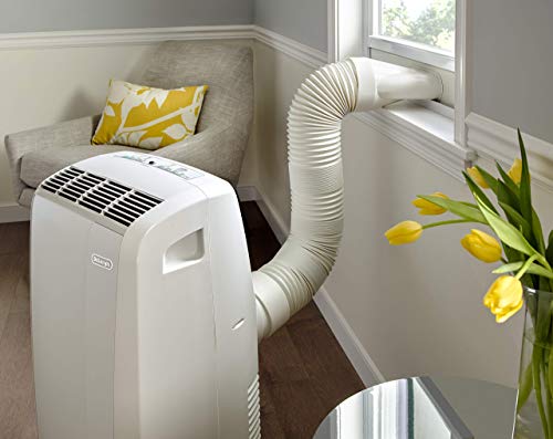 De'longhi 3-In-1 Portable Air Conditioner, Dehumidifier & Fan + Remote Control & Wheels, 400 Sq Ft, Large Room, 6000 (Doe) / 10000 Btu (Ashrae), White, Pacn250Gn (Renewed) #TOP1