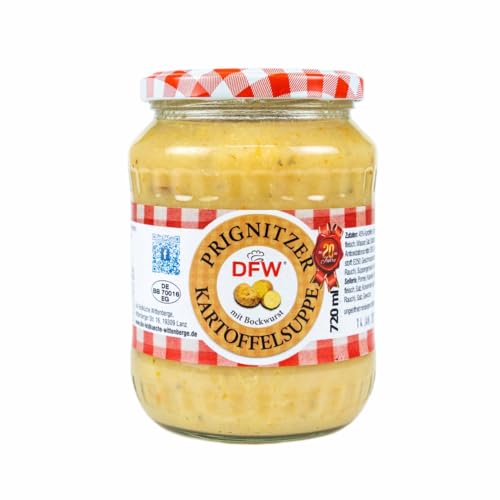 Prignitzer Kartoffelsuppe 720ml (Glas), DFW | Herzhafte Suppe im Glas | Haltbares Fertiggericht in Hausmacher Qualität (1229)