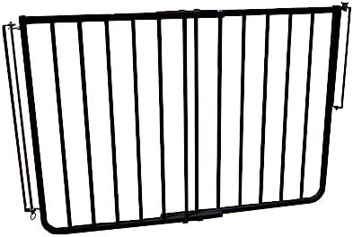 Cardinal Gates SS30 Stairway Special Baby Gate for Stairs - Adjustable Indoor Dog Gate - Aluminum Safety Gate for Kids & Pets - Can be Installed at Angles - 27 to 42.5 Inches Wide - Black