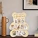 Febvao 12 Monthly Picture Frame,One Year Birthday Wooden Photo Board, My First Year Milestone Photo Board Baby First year Wood Sign (Bear)