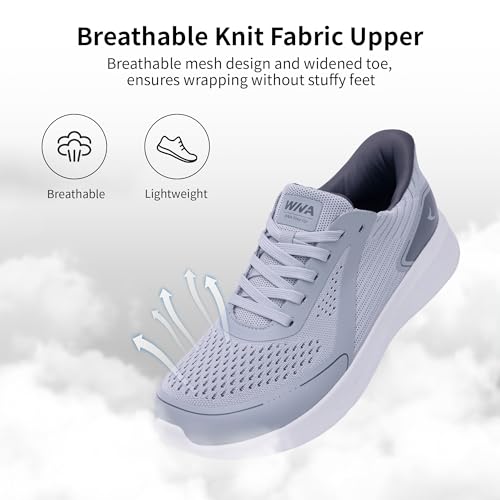 Mens Wide Toe Walking Shoes | Zero Drop Minimalist Tennis Sneakers for Men | Slip On Arch Support Orthotic Shoes for Plantar Fasciitis3