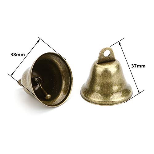 Eowpower 20Pack 38Mm/1.5" Vintage Bronze Style Jingle Bells, Craft Bell For Dog Doorbell Training, Housebreaking, Making Wind Chimes,Christmas Bell #TOP1