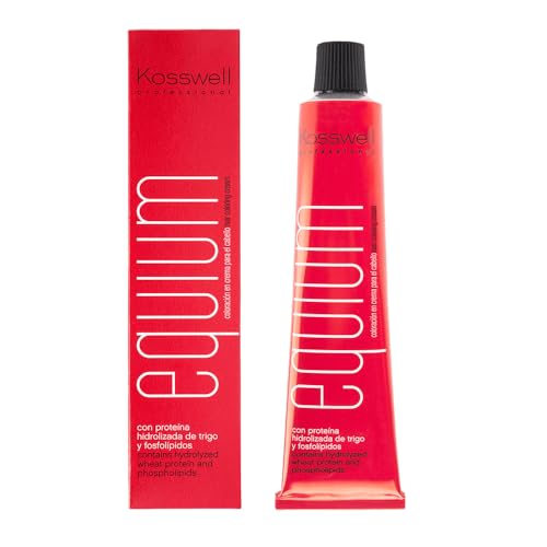 KOSSWELL PROFESSIONAL - Tinte Pelo Equium 3 Castaño Oscuro, 100ml, Coloración Permanente en Crema, con Proteína de Trigo Hidrolizada, Cobertura Total, Brillo y Color Intenso, Mayor Duración