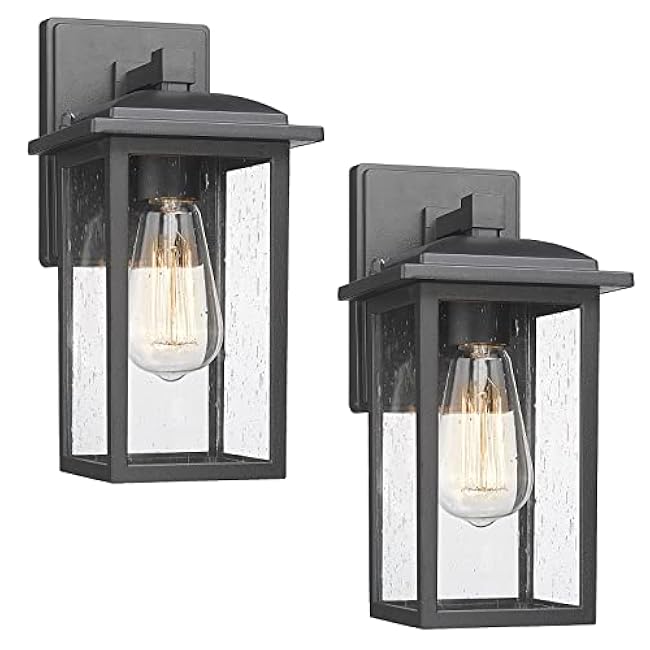 Outdoor Wall Sconces Exterior Light Lantern Fixtures Outdoor Wall Mounted Black Finish
