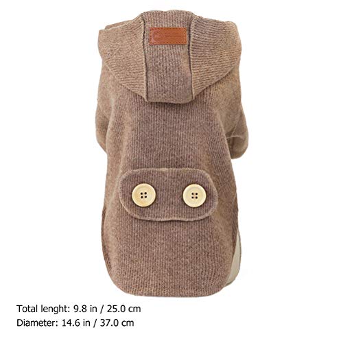 TEHAUX Suéter para cachorro inverno outono animal de estimação filhote de cachorro roupas quentes su