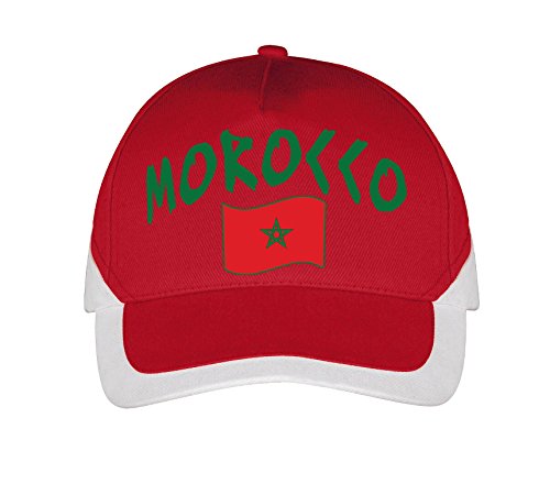 Supportershop Football Maroc Casquette, Rouge, FR Taille Unique Taille Fabricant Taille One Sizeque EU
