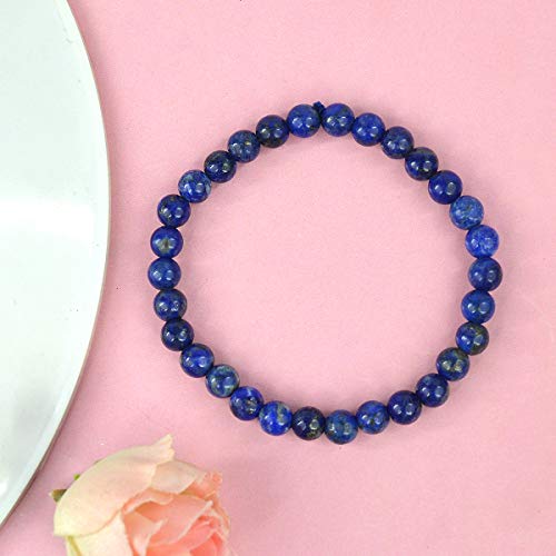Image of Reiki Crystal Products Certified Natural Crystal Stone Bracelet 6 mm Round Beads for Men and Women | Premium Gemstone Jewellery Collection | Reiki Charged | Multiple Stone Variants Available