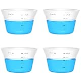 4 Pcs Silicone Laundry Measuring Cup 125ml Reusable Liquid Measuring Cup Laundry Detergent Dispenser Cups with Scale, Washable No Leak for Home Hotel