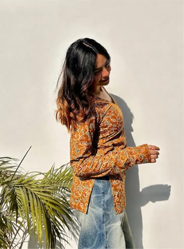 Image of ANNI Designer Cotton Short Kurti for Women | Stylish Kurti | Short Kurti Top | Casual Kurta for Women | Comfortable Cotton Kurtis for Womens