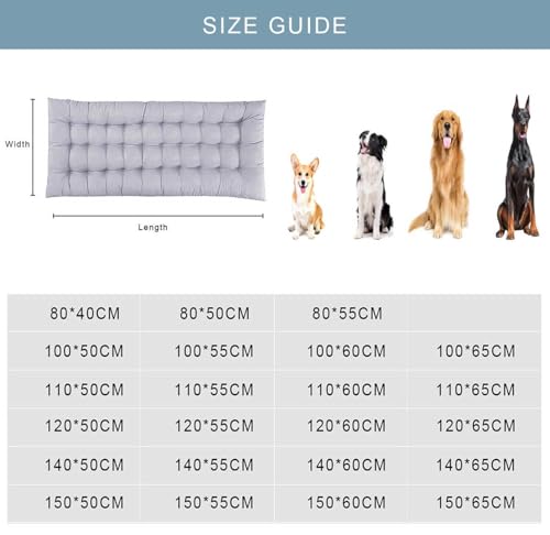 ping bu Extra großes Hundebett, beruhigende Haustier-Matratze, waschbar, Anti-Angst, große Hundematratze, Kissen, Haustierbetten für mittelgroße und große Hunde (Schwarz, 100 x 50 cm)