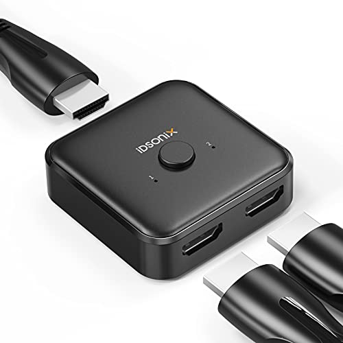 iDsonix HDMI Switch, 4K 60Hz HDMI Switcher 2K 120Hz HDMI Splitter 2 in 1 Out Bi-Directional HDMI Switch Splitter Supports UHD 3D Player, PS4, PS5, Xbox, Switch, Laptop, HDTV, Monitor, ect