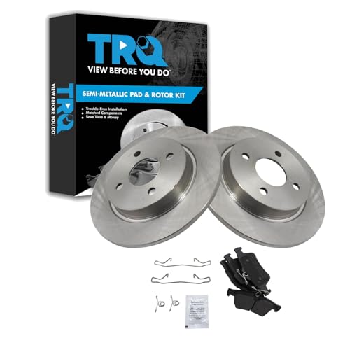 Image of TRQ Rear Brake Pad and Rotor Set Semi Metallic Rotors | For 2018-2019 Ford EcoSport