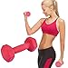 Stakmann Peso Manubrio da 2 kg Esercizi Fitness Pesistica Palestra Allenamento Cardio Aerobica Manubrio in Metallo con Rivestimento Antiscivolo in Neoprene Colore Rosa