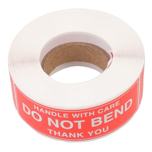NUOBESTY Fragile Stickers for Shipping Packing Labels with Strong Adhesive Do Not Bend Warning