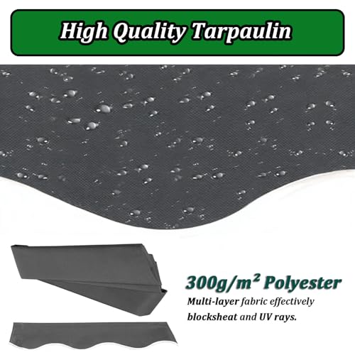 Toile de rechange rétractable imperméable en polyester 300g pour store extérieur
