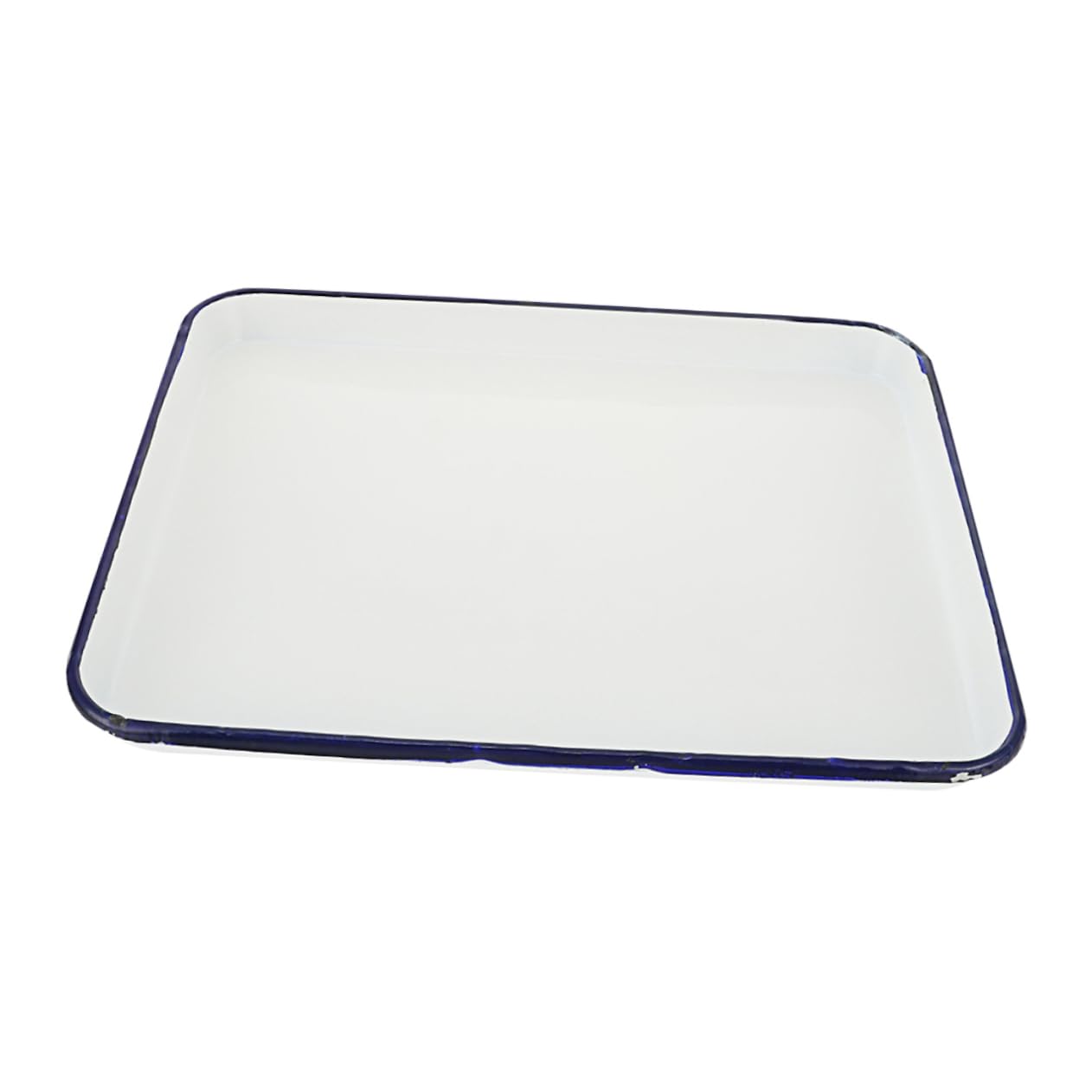 SOLUSTRE Rectangular Enamel Square Plate Sterilized Storage Kitchenware Laboratory Easy Clean