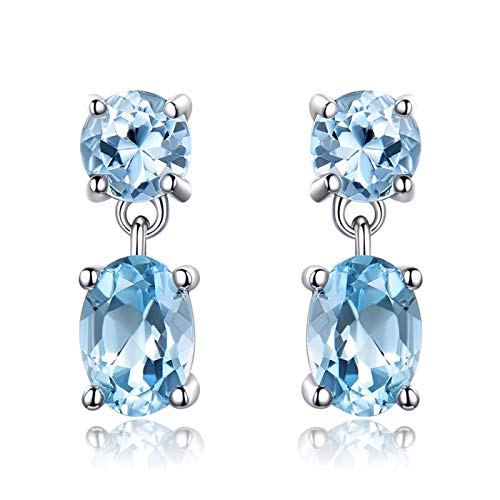 Boucles d'oreilles argent femme pendantes topaze pour vos soirées