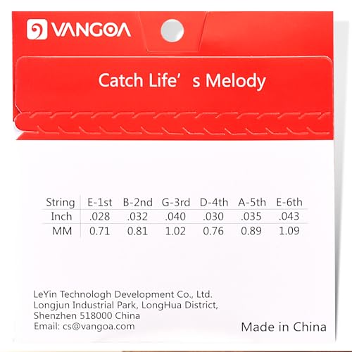 Vangoa Classical Guitar Strings, Nylon Guitar String Set for Classical Guitar, Replacement 6 Guitar Steel Nylon Strings for Classical Guitar Acoustic Guitar, 28-43 Gauge