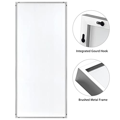 Image of NeuType Full Length Floor Mirror - Large Wall /Bathroom /Bedroom Standing Mirror, Home Gym, Metal Frame, Silver, 71 inchx32 inch, No Stand