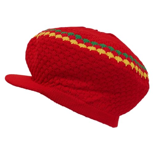 Image of Shoe String King SSK Rasta Knit Tam Hat Dreadlock Cap. Multiple Designs and Sizes.