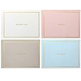 Hallmark Signature Gold Boxed Stationery Note Cards Assortment-Congratulations Cards, Blank Cards, Thank You Cards (24 Cards With Envelopes and Organizer with Dividers)