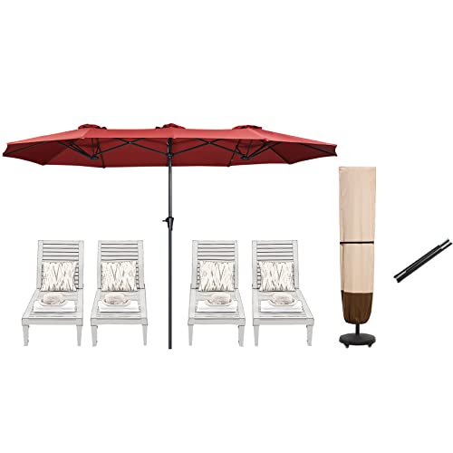 Superjare 13Ft Umbrella Outdoor Patio And Patio Umbrella Cover With Rod For 7 To 11 Ft Umbrellas & 15 Ft Double-Sided Umbrellas #TOP13