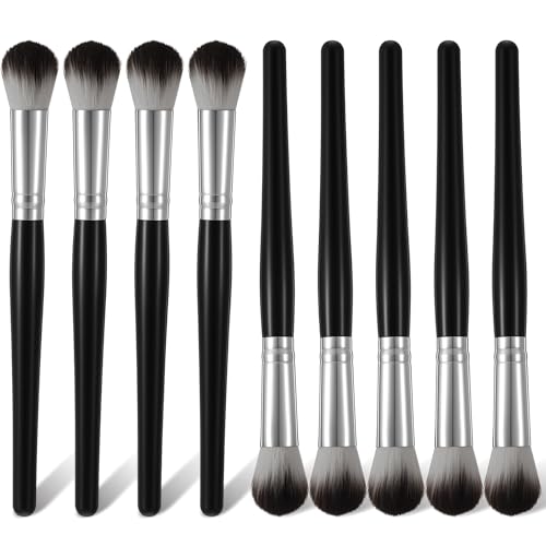 Giantree 9 PCS Mop Brush for Acrylic Painting, Oval Blending Brush for Acrylic Painting, Mop Brushes Watercolor with Short Plastics Handle for Watercolor Gouache Face Oil Paintings