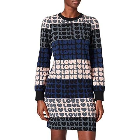 Love Moschino Women's Long-Sleeved Dress in Stretch Cotton Fleece Cover