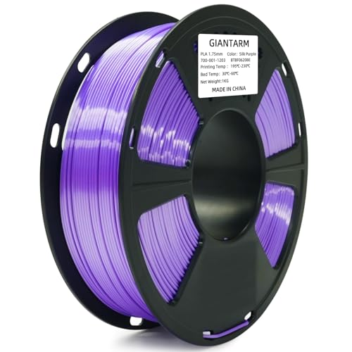 Image of GIANTARM 3D Printer Filament, Silk Purple Pla Filament, 1Kg(2.2lbs) Spool, 1.75mm Dimension Accuracy + /- 0.03mm, 3D Printing Filament