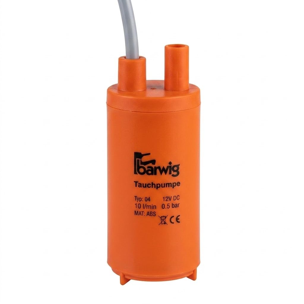 CR-MOESANCO® Bomba Agua Sumergible 12V 600L/H de Alto Flujo para Caravana y Camper | Mini Bomba Eléctrica de Alta Presión para Depósito Agua Limpia, Furgoneta Camperizada, Acuario y Huerto Hidropónico