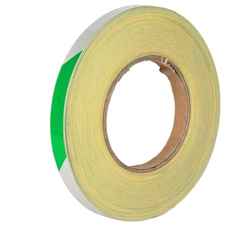 Image of WALLMATE Dual Shade Reflective Radium Strip for Car & Bike Waterproof Self Adhesive, Safety Sticker, Night Glow Tape for Helmet, Scooter & Cycle Decoration (Green-Silver, 0.5 In x 45 Mtr (1771 in))