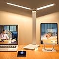LED Desk Lamp, Adjustable Foldable Table Lamp for Home Office with USB Charging Port, 5 Color Modes, 3 Night Lights, Dual Swing Arm Touch Control Desk Light for Reading / Work / Study / Craft (Sliver)