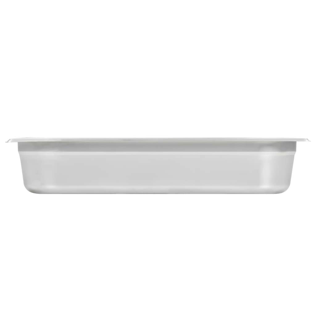 Mangloder - Contenedores de gastronomía (4 unidades, GN 1/1, 100 mm, acero inoxidable, apilables, 530 x 325 x 100 mm, 14 L, para buffet, catering, gastronomía, bain marie, chafing, dish, restaurante