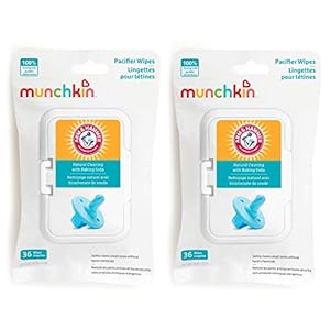 Munchkin Arm & Hammer Pacifier Wipes – Safely Cleans Baby and Toddler Essentials, 2 Pack, 72 Wipes
