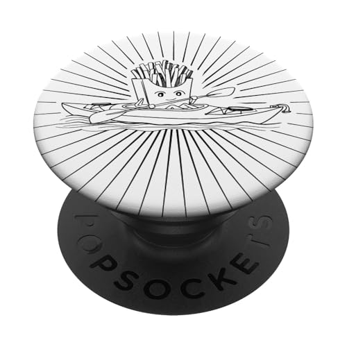 Kayak Canoa Patatas Fritas Grafico Divertido PopSockets PopGrip Adhesivo