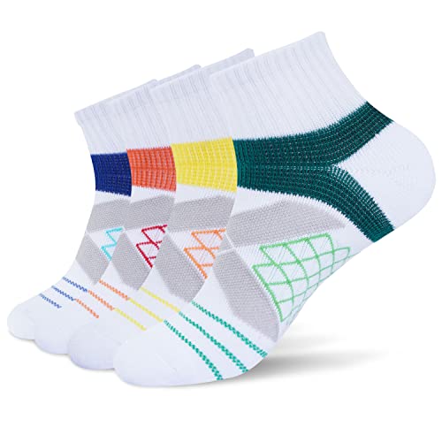 Image of Arch Support Socks - Light Compression Cushioned 4-Pack for Men & Women
