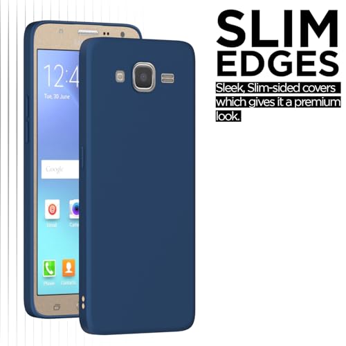 Image of Outlouders Back Cover for Samsung Galaxy J7 2015 / J7 / J7 Nxt | Camera Protection | Durable Soft Matte Silicone Bumper Case (Blue)