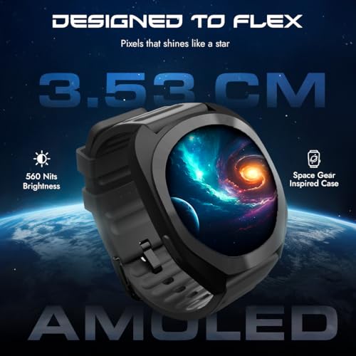 Image of Fastrack Cosmix 1.32 inch AMOLED Display Metal Case Smart Watch with Heart Rate Monitor,AI Watchface & Chat,Push Button Interactions,BT Calling,IP68 Water Resistant Upto 5 Days Battery Life -Copper Clay