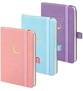 BOBO RABBIT 3 Pack Pocket Journal Notebooks Aesthetic Moon Star Small Mini Notebook For Note Taki...