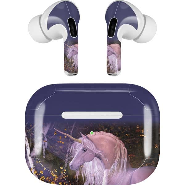 Skinit Decal Audio Skin Compatible with Apple AirPods Pro (2rd Gen, 2022) - Tate and Co. Autumn Glow Unicorn Design